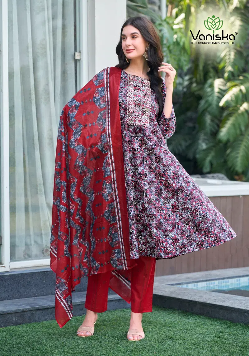 Cotton Plus Vol 1 By Vaniska Cambric Cotton Kurti With Bottom Dupatta Wholesale Shop In Surat
